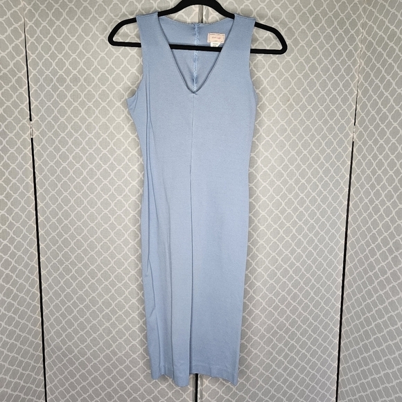 Baby Blue Love...Ady Midi Sheath Dress with Front Slit! - Picture 1 of 4